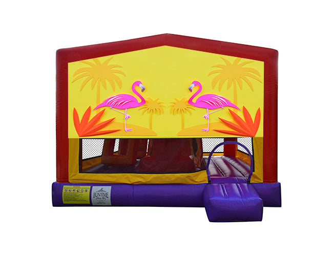 Flamingos Extra Large Obstacle Combo Jumping Castle