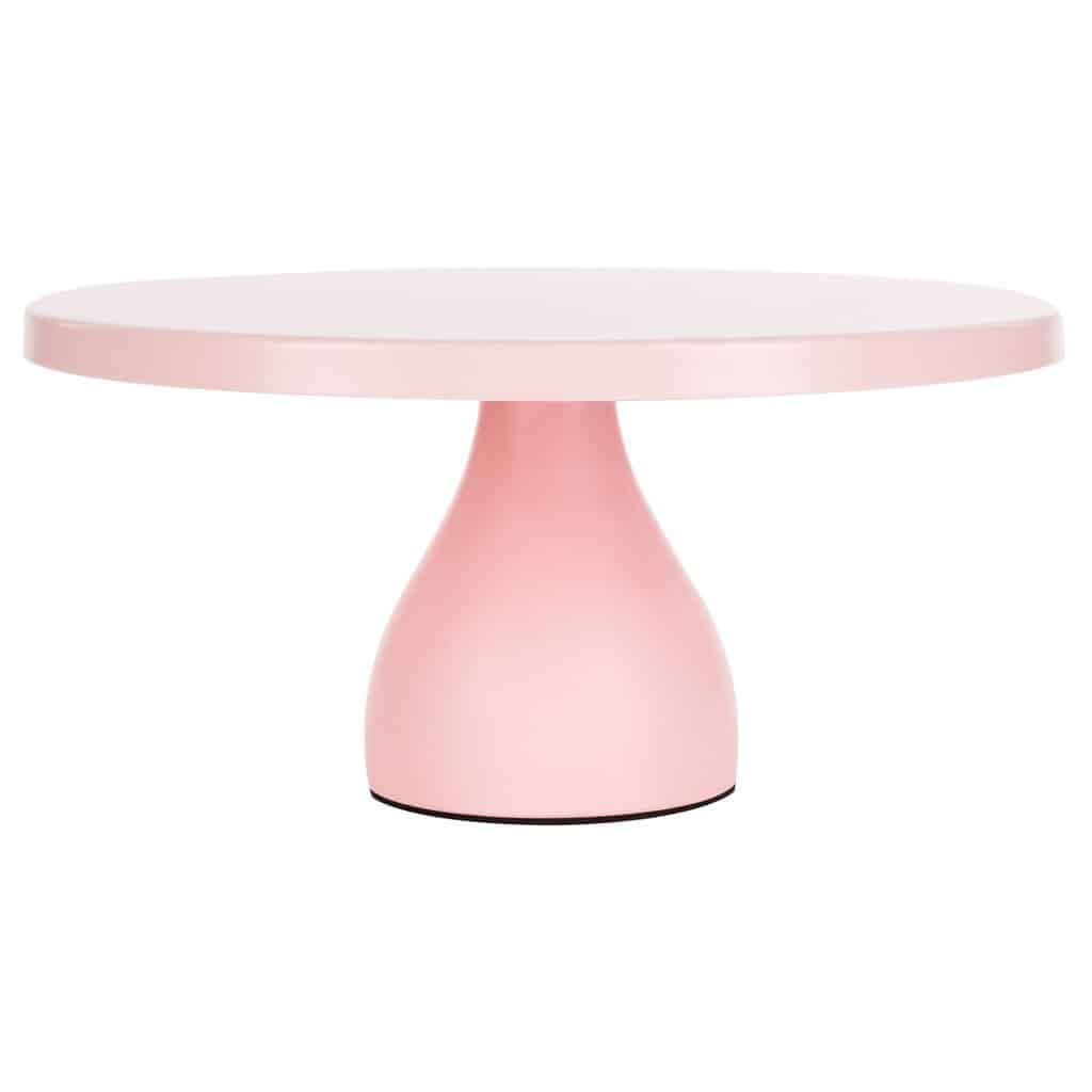 30cm Pink Round Modern Metal Cake Stand Design
