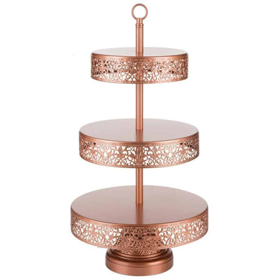 3 Tier Rose Gold Display Vintage Cupcake Stand