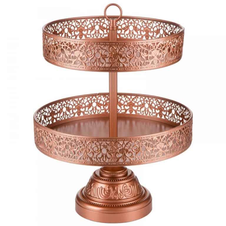 2 Tier Rose Gold Display Vintage Cupcake Stand
