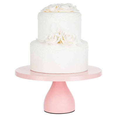 30cm Pink Round Modern Metal Cake Stand Design