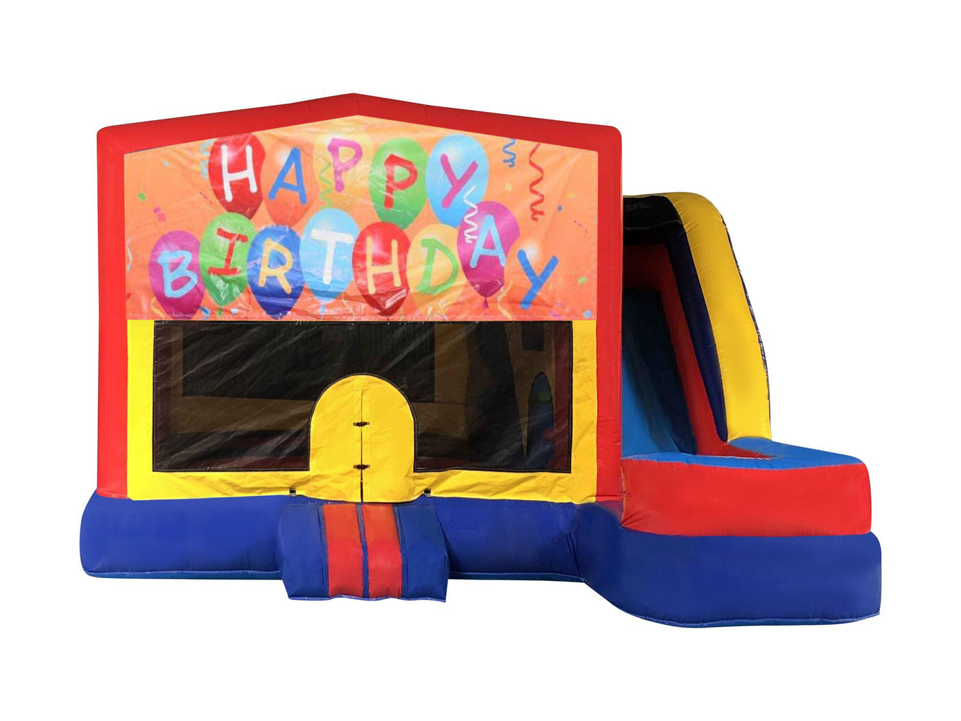 Happy Birthday Medium External Slide Jumping Castle