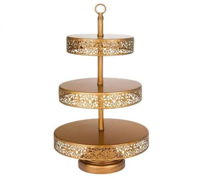 3 Tier Gold Display Vintage Cupcake Stand