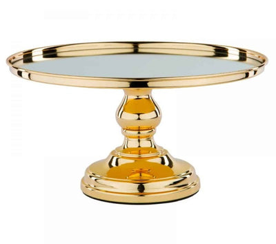 30cm Gold Display Chome Plated Cake Stand Design