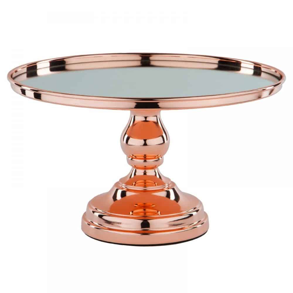 30cm Rose Gold Display Chome Plated Cake Stand Design