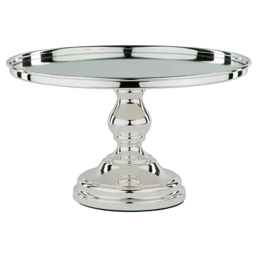 30cm Silver Display Chome Plated Cake Stand Design