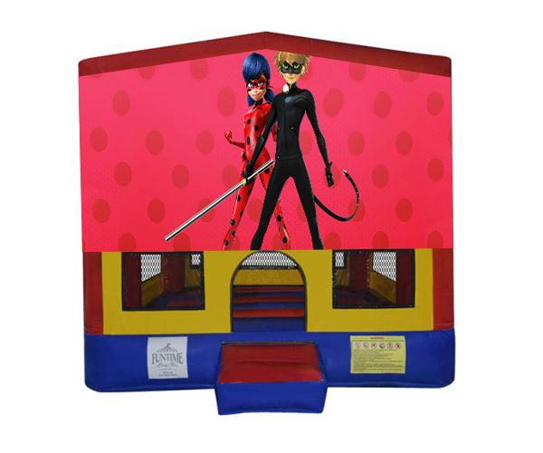 Miraculous Ladybug Small Square Jumping Castle – Funtime Party Hire