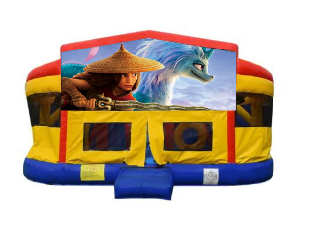 Raya And The Last Dragon Double Super Drop Combo Jumping Castle